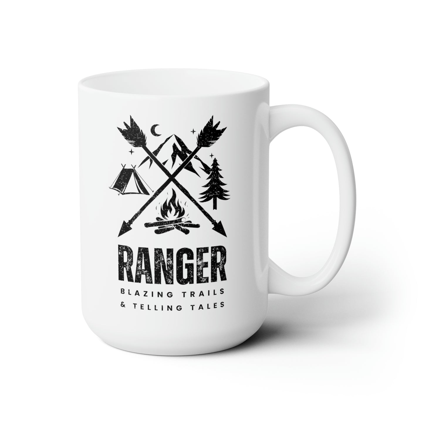 Ranger: Blazing Trails and Telling Tales - Large White Mug, 15 oz
