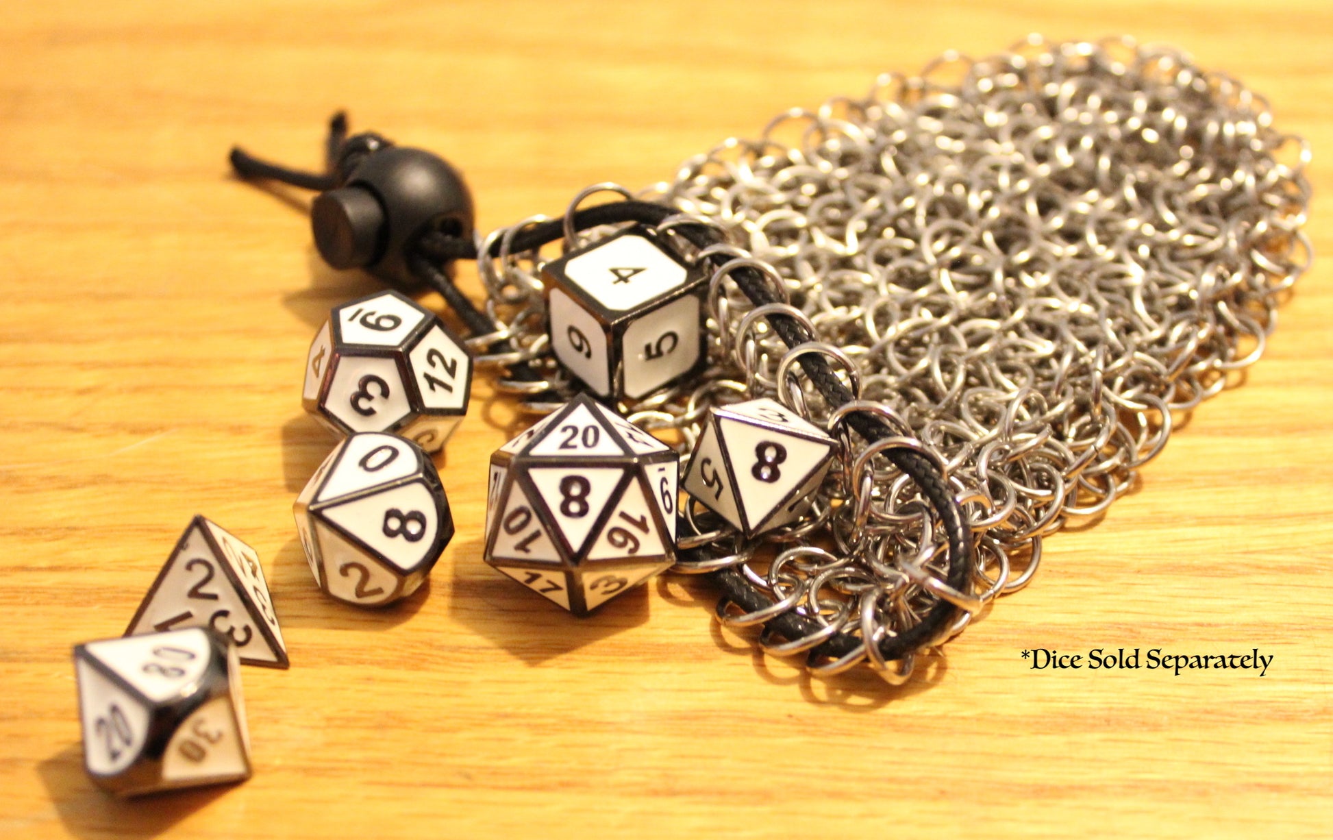 Chainmail RPG Dice Bag - Role Playing Game Dice Pouch