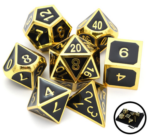 RPG Gaming Dice Sets - Role Playing Game Polyhedral Metal Dice